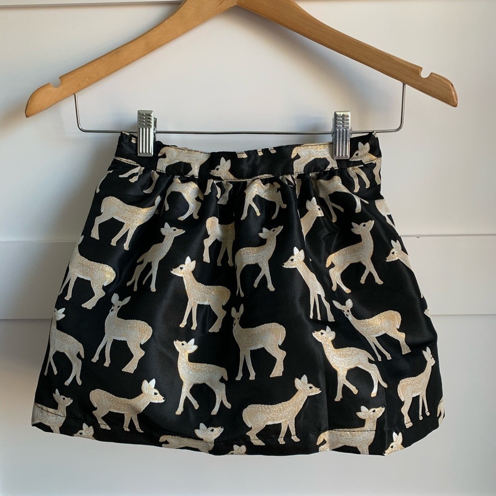 GYMBOREE | NWT Black Sateen Skirt Golden Doe Sz Sm